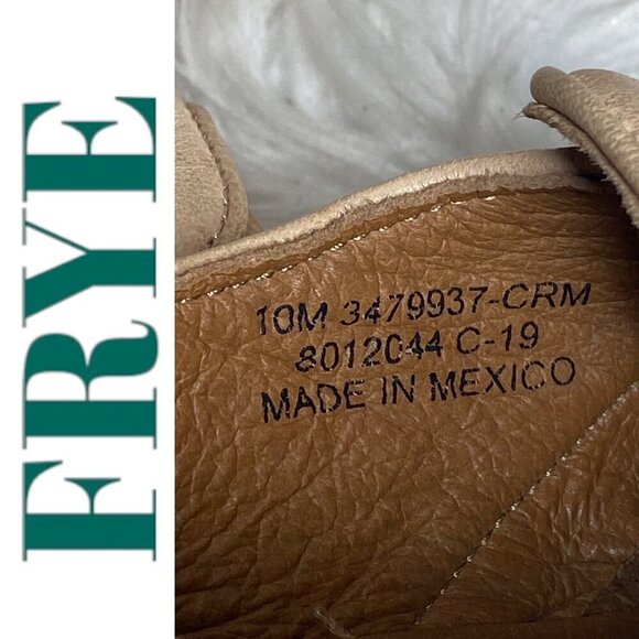 FRYE Ashley Italian Leather Minimalist Loafers Low Heel Slip On Almond Toe, 10 - Picture 8 of 11